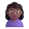 Woman Frowning: Medium-Dark Skin Tone Emoji 🙍🏾‍♀️ image - Microsoft 3D Fluent style