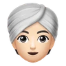 Person Wearing Turban: Light Skin Tone Emoji 👳🏻 image - Huawei Harmony OS style