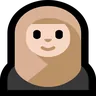 Woman With Headscarf: Light Skin Tone Emoji 🧕🏻 image - Microsoft Windows 10 Segoe UI Emoji style