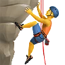 Man Climbing Emoji 🧗‍♂️ image - Apple style