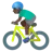 Man Biking: Dark Skin Tone