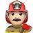 Man Firefighter: Light Skin Tone