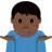 Man Shrugging: Dark Skin Tone