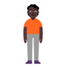 Person Standing: Dark Skin Tone Emoji 🧍🏿 image - Microsoft Classic 2D style
