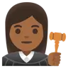 Woman Judge: Medium-Dark Skin Tone Emoji 👩🏾‍⚖️ image - Google Noto Color style