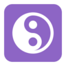 Yin Yang Emoji ☯ image - Microsoft Classic 2D style