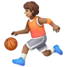 Person Bouncing Ball: Medium Skin Tone Emoji ⛹🏽 image - Samsung style