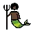 Merperson: Dark Skin Tone