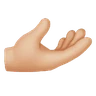 Palm Up Hand: Medium-Light Skin Tone Emoji 🫴🏼 image - Huawei Harmony OS style