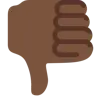 Thumbs Down: Dark Skin Tone Emoji 👎🏿 image - Twitter / X (Twemoji) style
