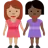 Women Holding Hands: Medium Skin Tone, Dark Skin Tone