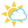Sol blanco con nube pequeña Emoji 🌤 image - EmojiTwo style