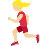 Woman Running: Medium-Light Skin Tone Emoji 🏃🏼‍♀️ image - Twitter / X (Twemoji) style