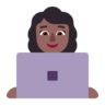 Woman Technologist: Medium-Dark Skin Tone Emoji 👩🏾‍💻 image - Microsoft Classic 2D style