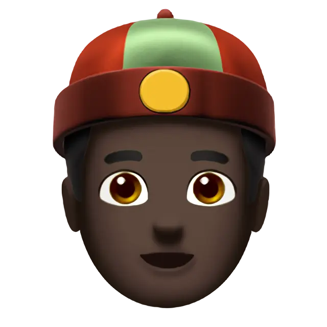 Person With Skullcap: Dark Skin Tone