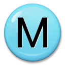 Círculo latino mayúscula M