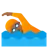 Person Swimming: Medium-Dark Skin Tone