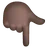 Backhand Index Pointing Down: Dark Skin Tone