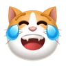 Twarz kota z łzami radości Emoji 😹 image - Huawei Harmony OS style