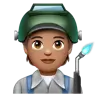 Factory Worker: Medium Skin Tone Emoji 🧑🏽‍🏭 image - WhatsApp style