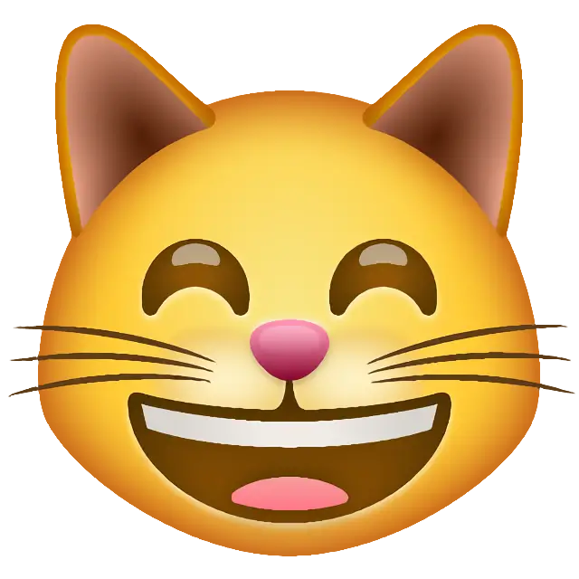 Grinning Cat With Smiling Eyes