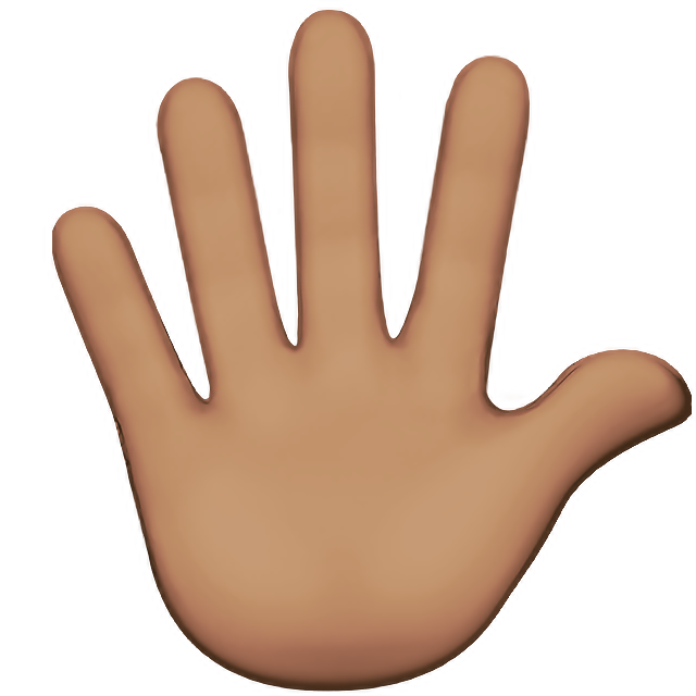 Hand With Fingers Splayed: Medium Skin Tone