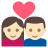 Couple With Heart: Light Skin Tone Emoji 💑🏻 image - EmojiTwo style