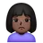 Woman Frowning: Dark Skin Tone