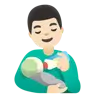 Man Feeding Baby: Light Skin Tone Emoji 👨🏻‍🍼 image - Google Noto Color style