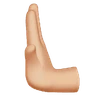 Leftwards Pushing Hand: Medium-Light Skin Tone Emoji 🫷🏼 image - Huawei Harmony OS style
