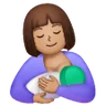 Breast-Feeding: Medium Skin Tone Emoji 🤱🏽 image - Samsung style