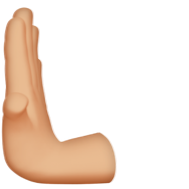 Leftwards Pushing Hand: Medium-Light Skin Tone