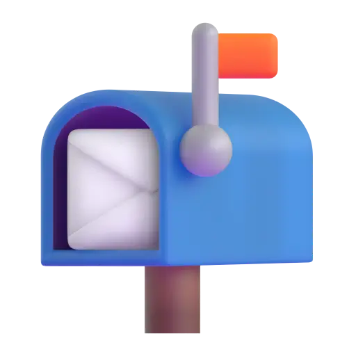 Open Mailbox With Raised Flag