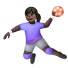 Woman Playing Handball: Dark Skin Tone Emoji 🤾🏿‍♀️ image - Samsung style