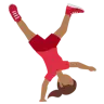 Woman Cartwheeling: Medium-Dark Skin Tone Emoji 🤸🏾‍♀️ image - Twitter / X (Twemoji) style
