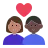 Couple With Heart: Woman, Man, Medium Skin Tone, Dark Skin Tone