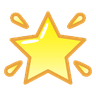Glowing Star Emoji 🌟 image - SoftBank style