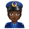 Police Officer: Medium-Dark Skin Tone Emoji 👮🏾 image - Huawei Harmony OS style