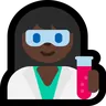 Woman Scientist: Dark Skin Tone Emoji 👩🏿‍🔬 image - Microsoft Windows 10 Segoe UI Emoji style