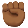 Raised Fist: Medium-Dark Skin Tone Emoji ✊🏾 image - Apple style