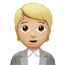 Office Worker: Medium-Light Skin Tone Emoji 🧑🏼‍💼 image - Apple style