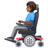Man In Motorized Wheelchair: Medium-Dark Skin Tone Emoji 👨🏾‍🦼 image - Samsung style