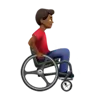 Man In Manual Wheelchair Facing Right: Medium-Dark Skin Tone Emoji 👨🏾‍🦽‍➡️ image - Apple style