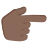 Backhand Index Pointing Right: Dark Skin Tone