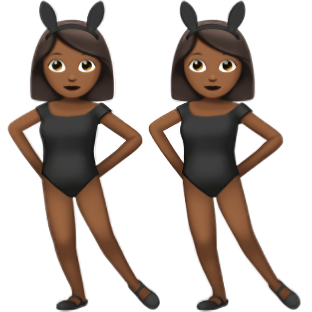 Women With Bunny Ears: Medium-Dark Skin Tone