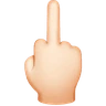 Middle Finger: Light Skin Tone Emoji 🖕🏻 image - Huawei Harmony OS style