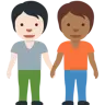 People Holding Hands: Light Skin Tone, Medium-Dark Skin Tone Emoji 🧑🏻‍🤝‍🧑🏾 image - Twitter / X (Twemoji) style