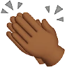 Clapping Hands: Medium-Dark Skin Tone Emoji 👏🏾 image - Apple style