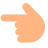 Backhand Index Pointing Left: Medium-Light Skin Tone