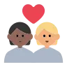 Couple With Heart: Person, Person, Medium-Dark Skin Tone, Medium-Light Skin Tone Emoji 🧑🏾‍❤️‍🧑🏼 image - Tossface style